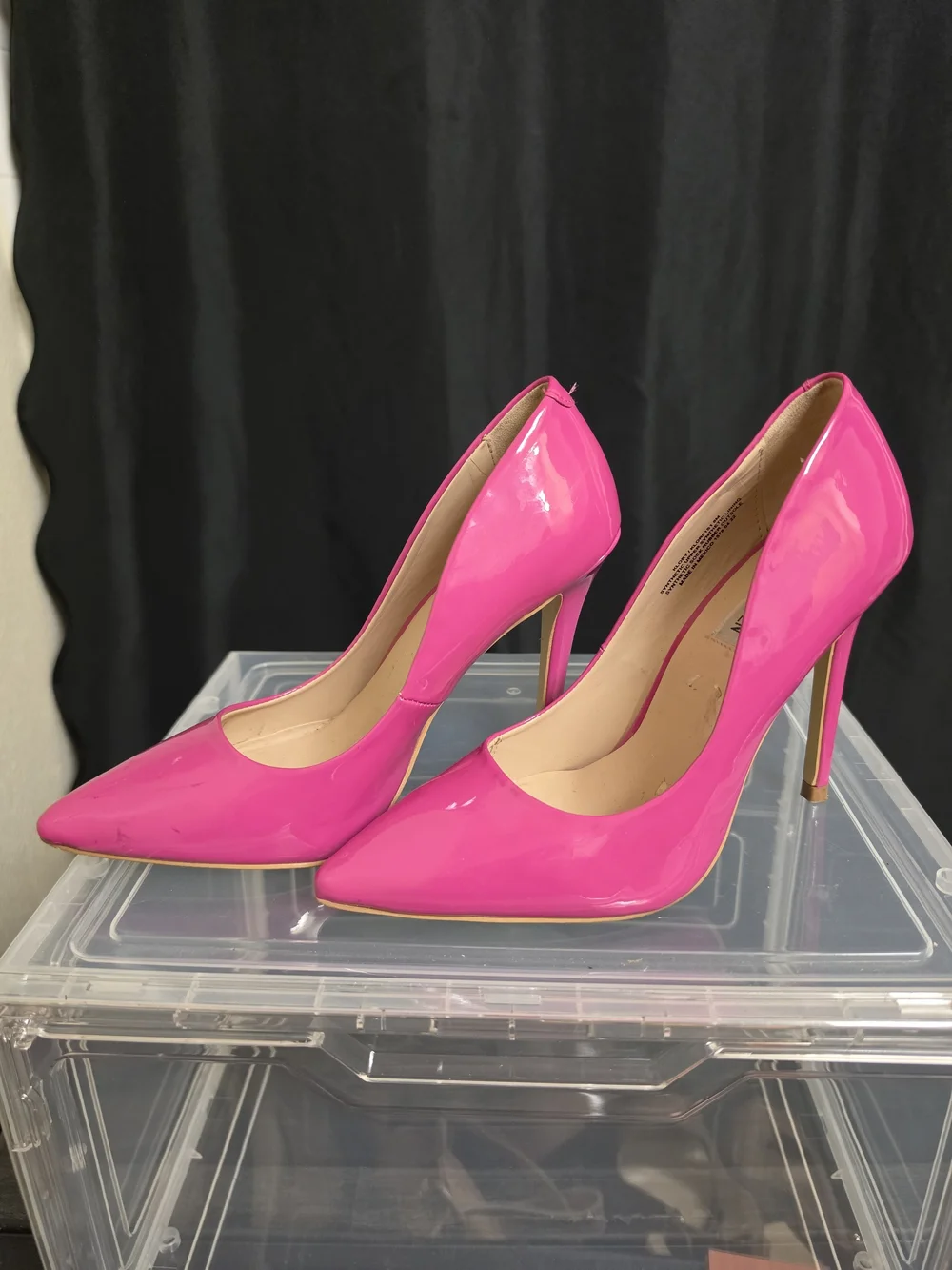 Steve Madden Hot Pink Patent Pointed-Toe Stilettos